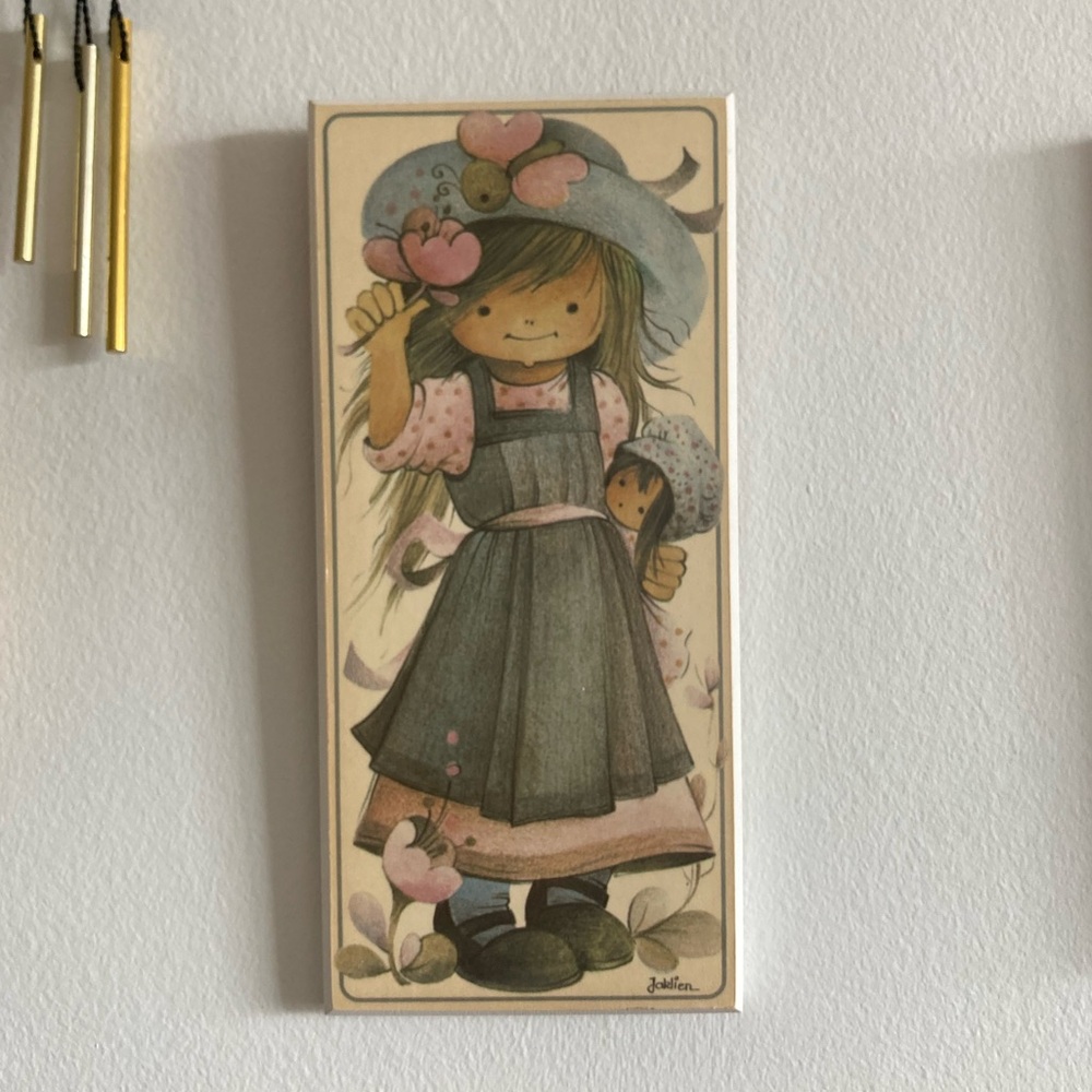 Vintage Wall Decor of Girl wearing Hat